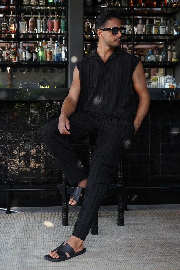 Black Sol Set — Shirt & Trousers