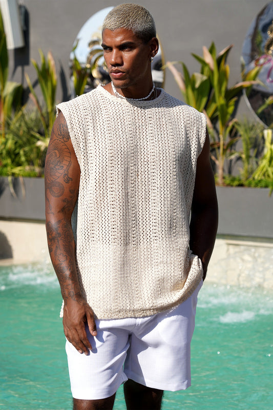 White Lino Lenin Short