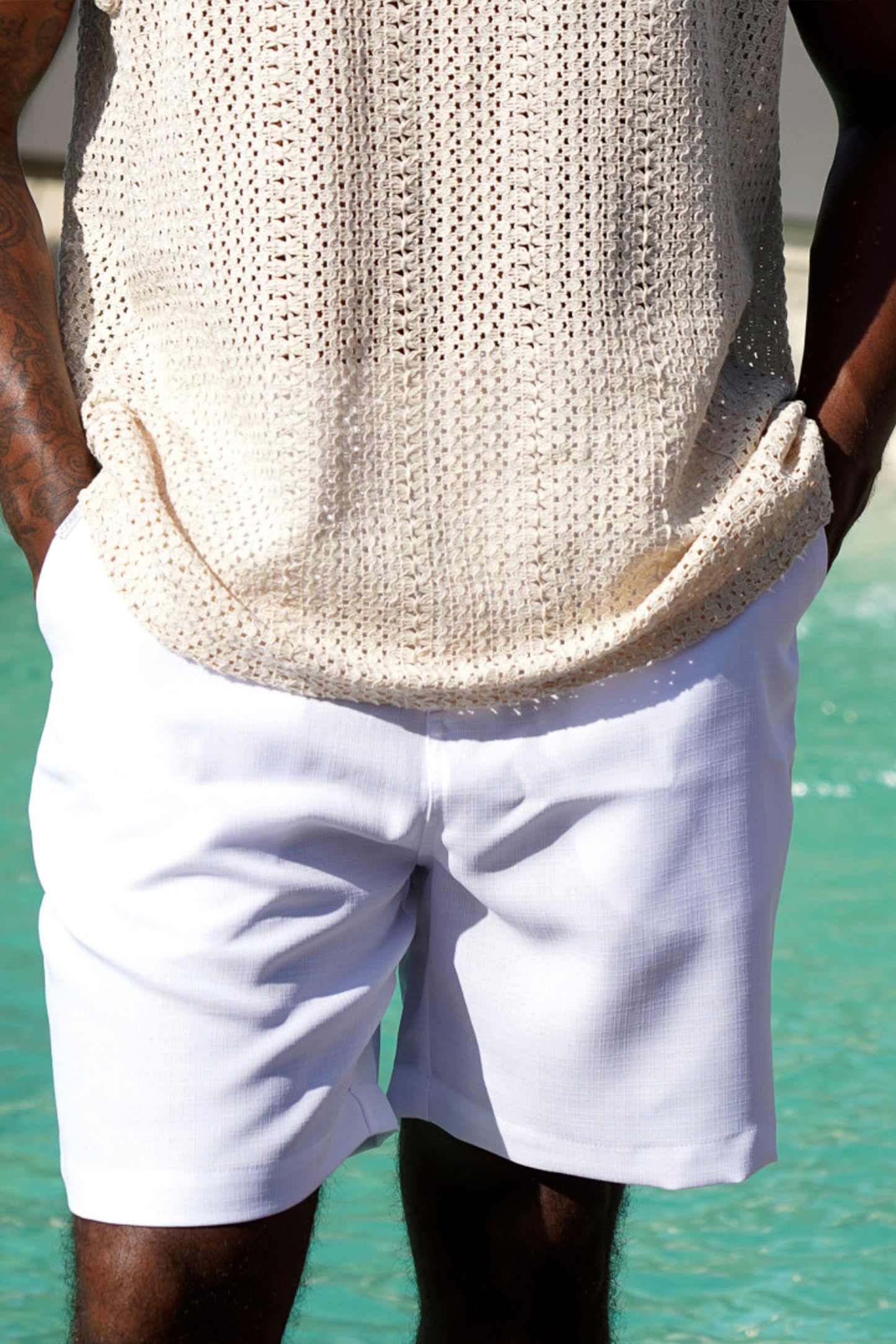 White Lino Lenin Short