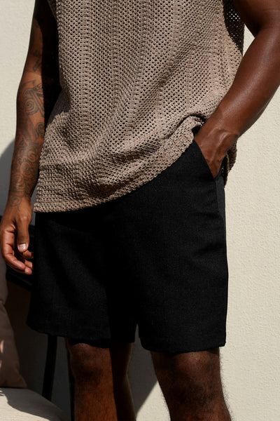 Black Lino Lenin Short