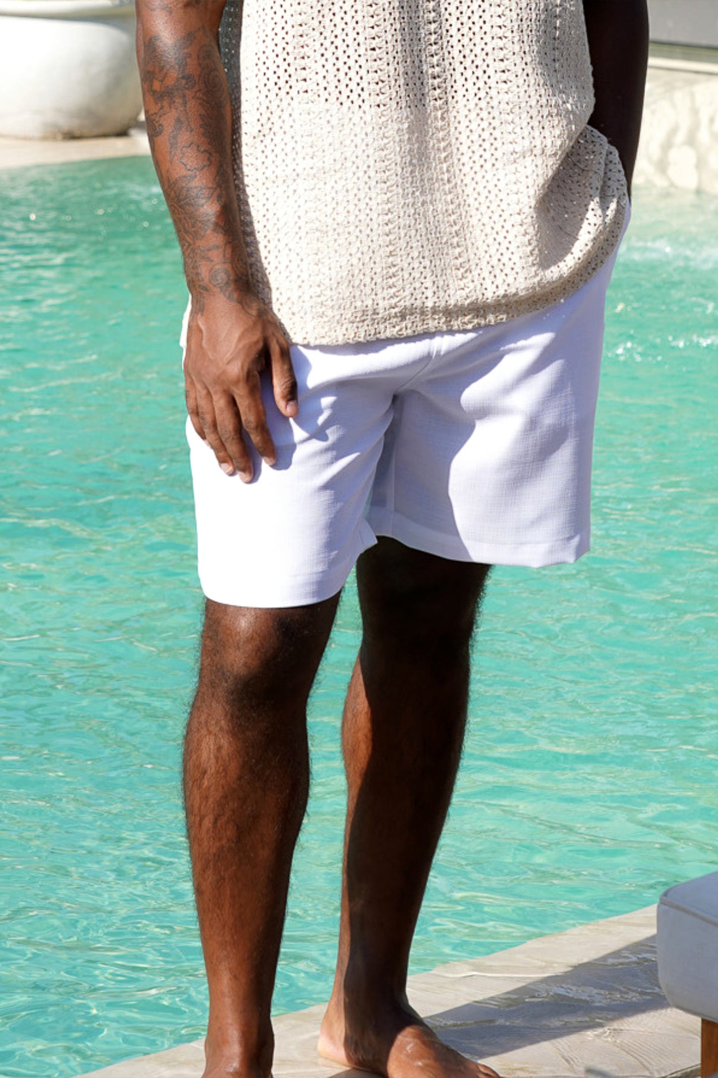 White Lino Lenin Short