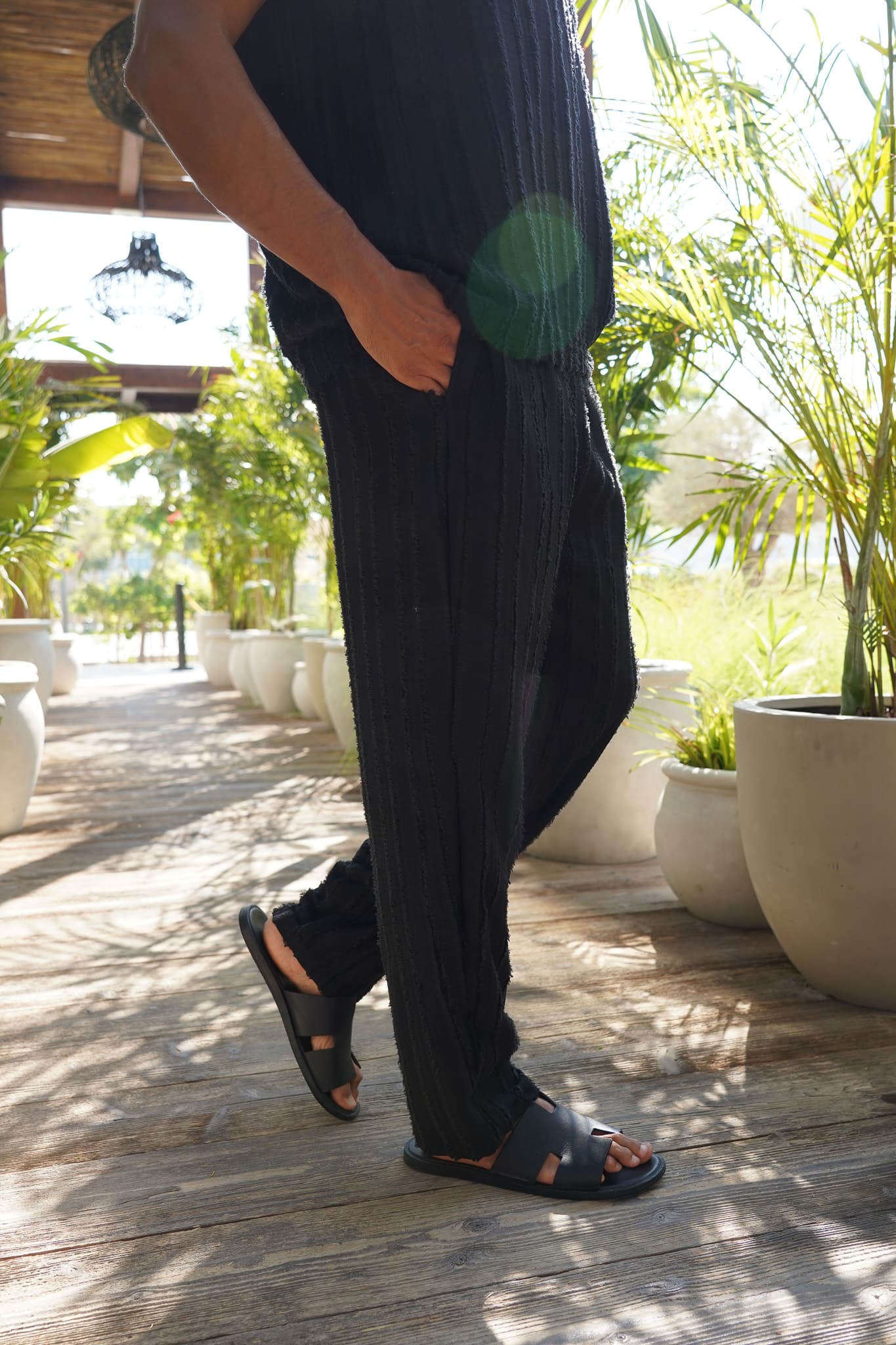 Black Sol Set — Shirt & Trousers