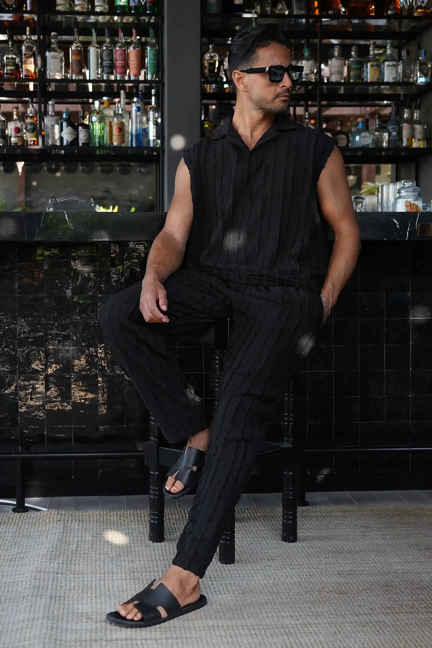 Black Sol Set — Shirt & Trousers