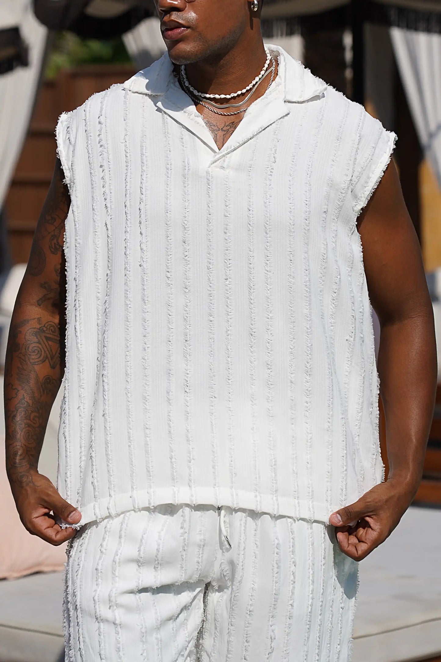 White Sol Set — Shirt & Trousers