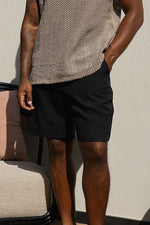 Black Lino Lenin Short
