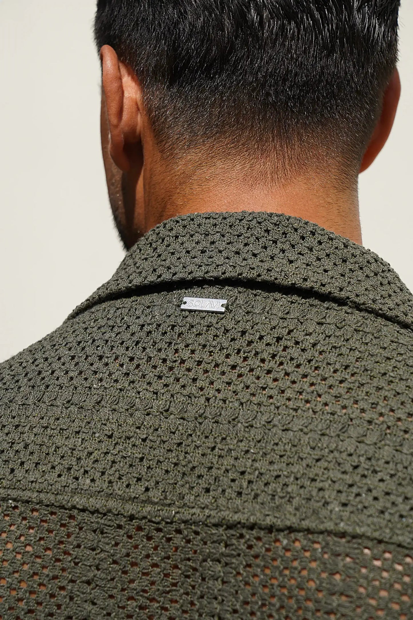 Khaki Palm Set — Shirt & Shorts