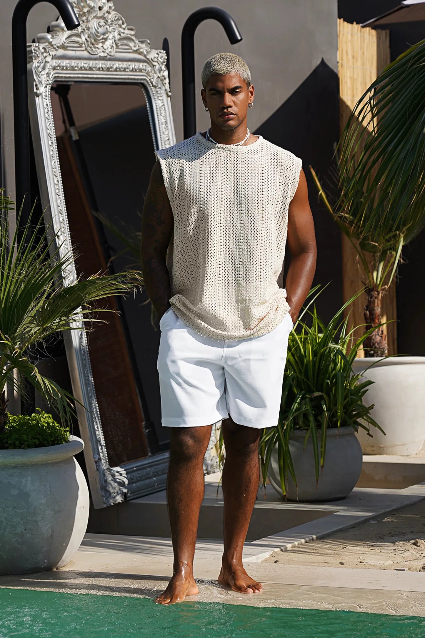 Beige Terra Tank Top