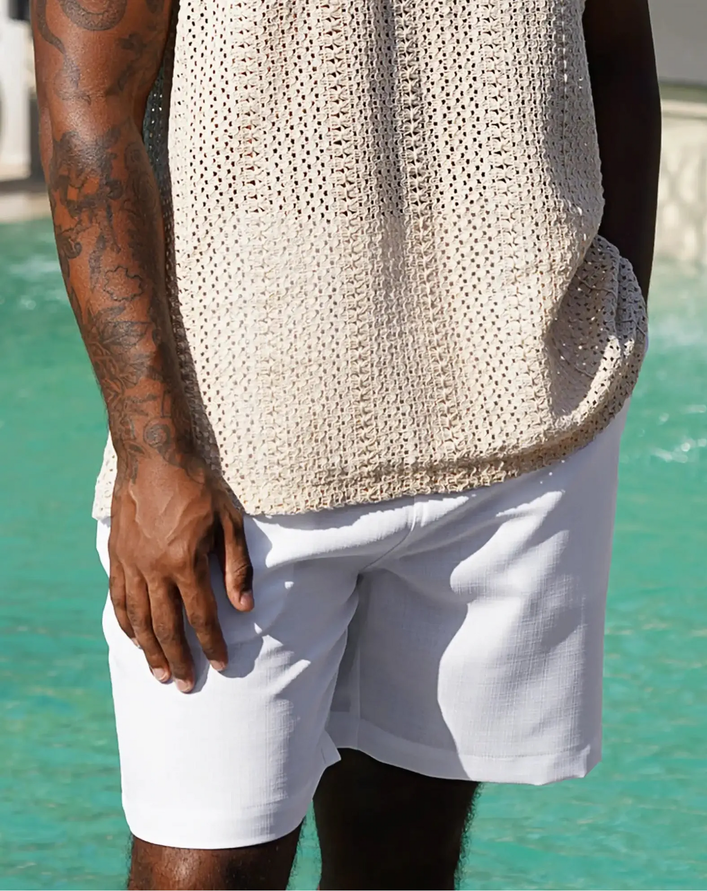 White Lino Lenin Short