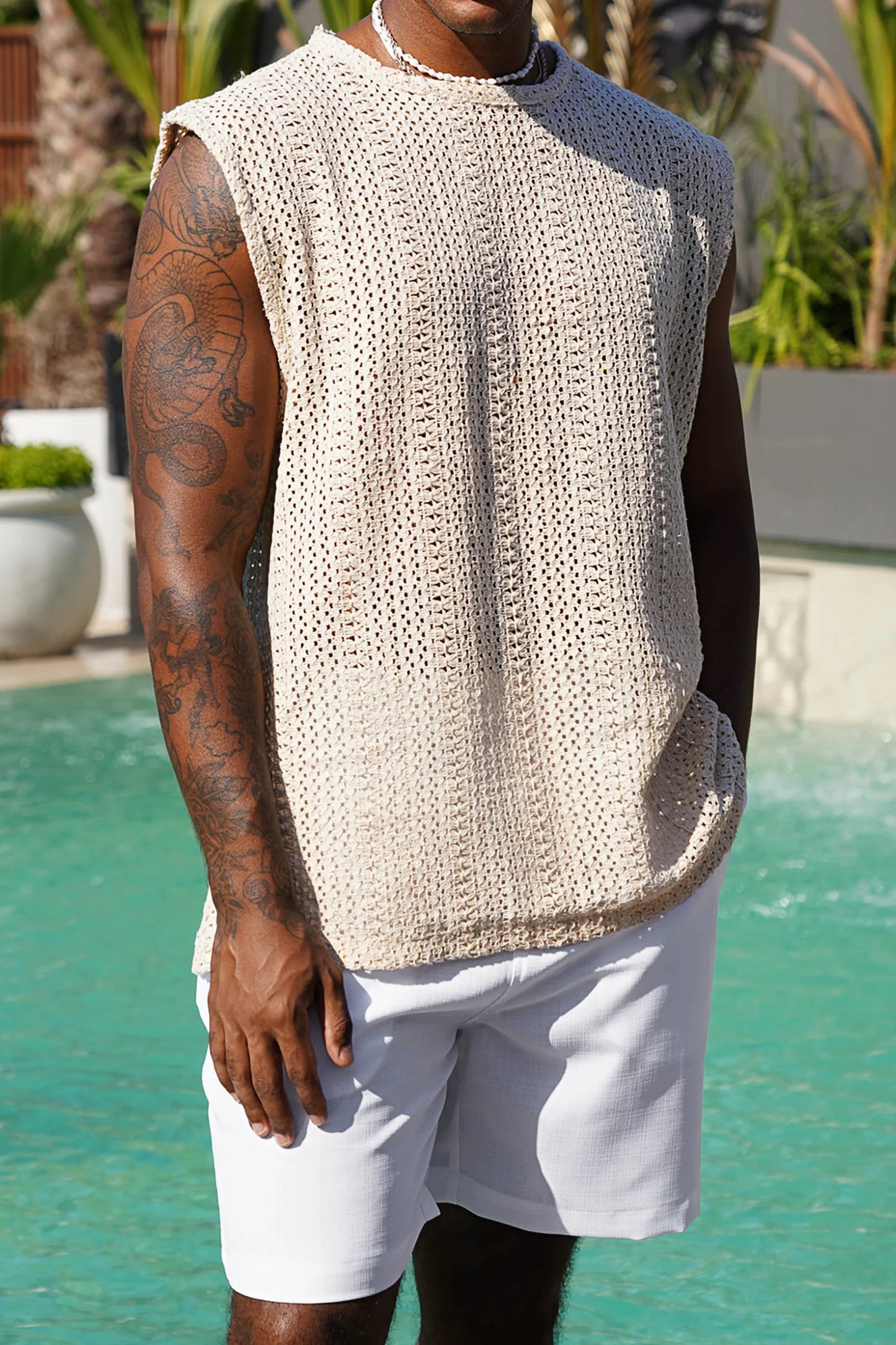 Beige Terra Tank Top