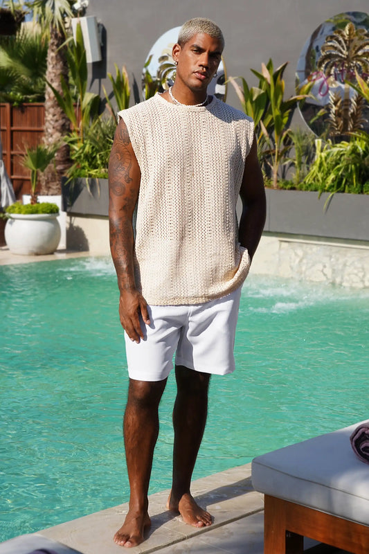 White Lino Lenin Short