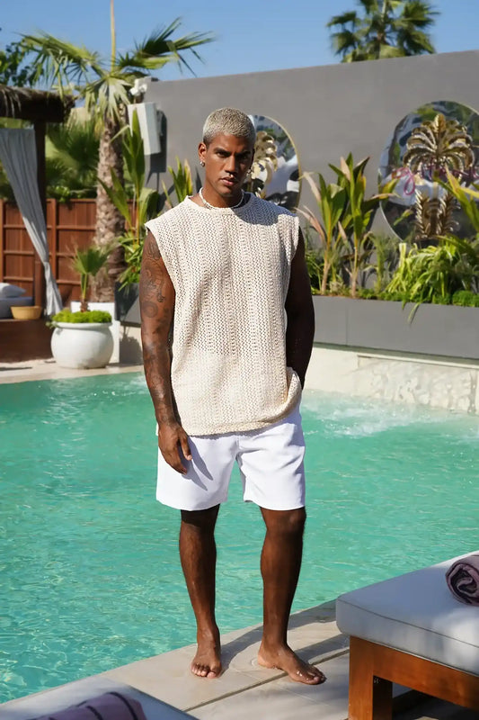 White Lino Lenin Short