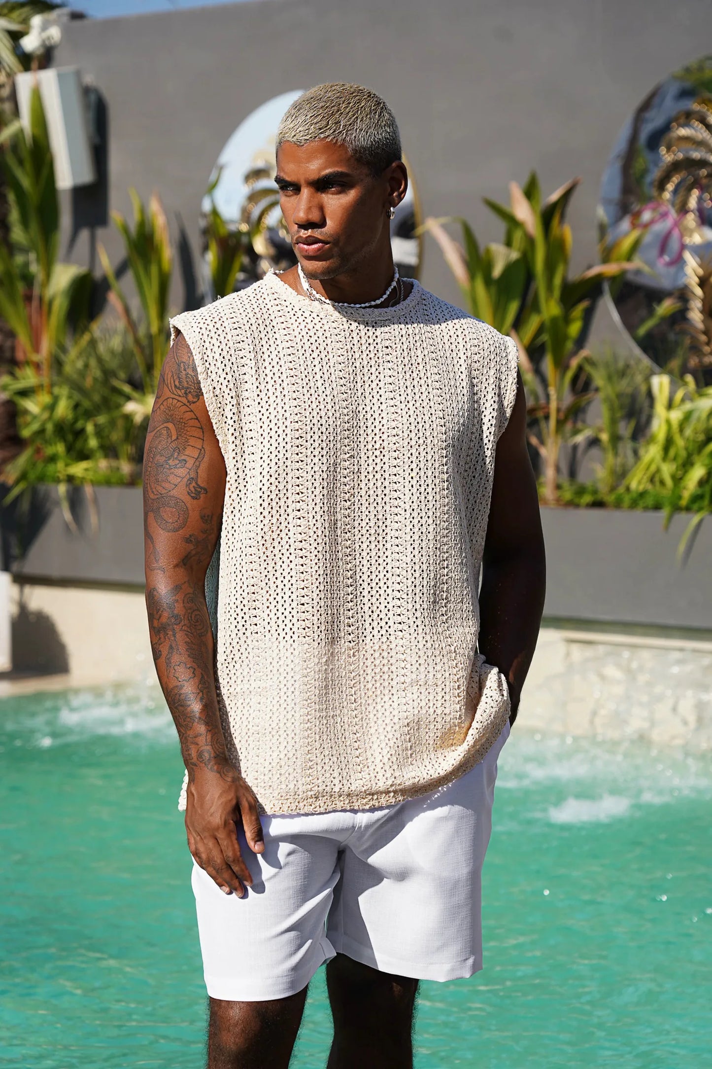 Beige Terra Tank Top