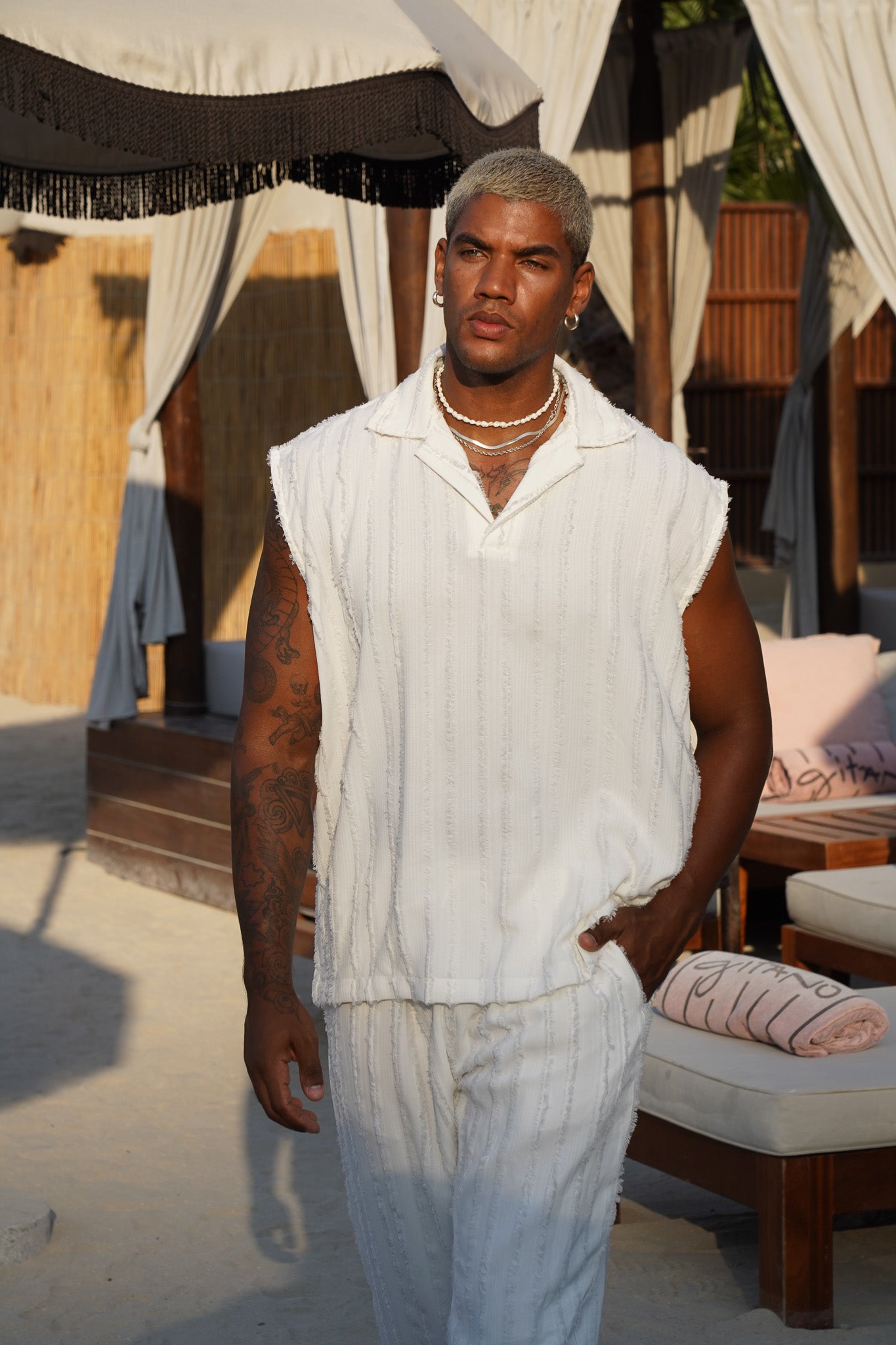 White Sol Set — Shirt & Trousers