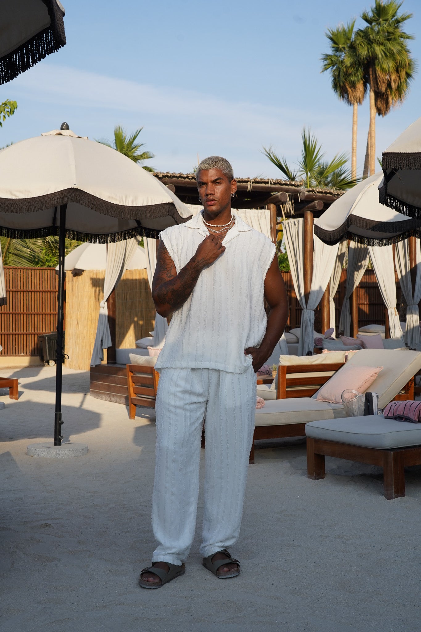 White Sol Set — Shirt & Trousers