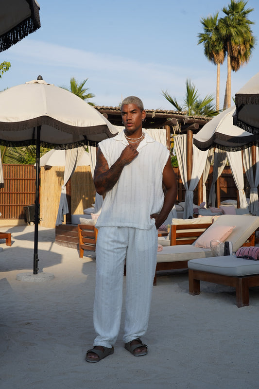 White Sol Set — Shirt & Trousers