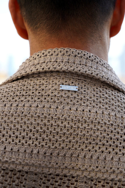 Light Brown Palm Set — Shirt & Shorts